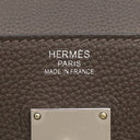 エルメス HERMES オータクロア40 エベンヌ×エコルセ×ブラック トゴ フェルト ハンドバッグ シルバー金具 新品 未使用 茶