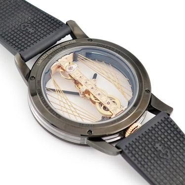 腕時計 コルム CORUM ゴールデンブリッジ アールデコ 113.955.95/F371 CA55R 手巻き メンズ ブラックPVD加工チタン シースルー 限定