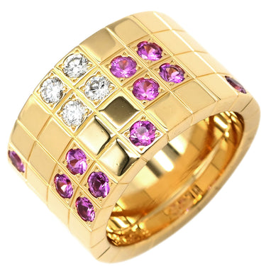 カルティエ Cartier パイエットリング イエローゴールド K18YG ダイヤモンド サファイア #51(JP11) リング 指輪 18K 750 YG ダイヤ サファイア 11号