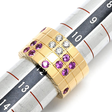 カルティエ Cartier パイエットリング イエローゴールド K18YG ダイヤモンド サファイア #51(JP11) リング 指輪 18K 750 YG ダイヤ サファイア 11号