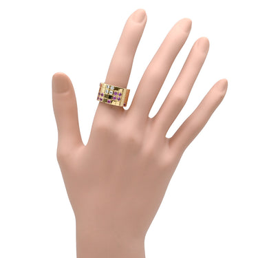 カルティエ Cartier パイエットリング イエローゴールド K18YG ダイヤモンド サファイア #51(JP11) リング 指輪 18K 750 YG ダイヤ サファイア 11号