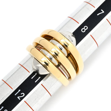 ブルガリ BVLGARI イエローゴールド×ホワイトゴールド K18YG K18WG リング 指輪 BVLGARI K18YG×WG コンビ Au750 18金 ヴィンテージ 10号