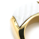 ブルガリ BVLGARI トロンケット イエロ―ゴールド×ホワイト K18YG ホワイトセラミック リング 指輪 BVLGARI Au750 YG 18K 18金 8.5号