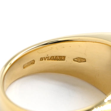 ブルガリ BVLGARI トロンケット イエロ―ゴールド×ホワイト K18YG ホワイトセラミック リング 指輪 BVLGARI Au750 YG 18K 18金 8.5号