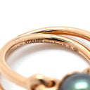 エルメス HERMES アルバーティン シェーヌダンクル ブラックパール ダイヤモンド ピンクゴールド K18PG ダイヤモンド ブラックパール #53 リング 指輪 ピンクゴールド 750 シャンドラ 13号