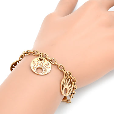 ショパール CHOPARD ハッピーサン ダイヤモンド 857482 ピンクゴールド K18PG ダイヤモンド ブレスレット Au750 18K 18金 PG 太陽