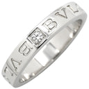 ブルガリ BVLGARI ブルガリブルガリ ダブルロゴ ホワイトゴールド K18WG ダイヤモンド リング 指輪 18K 750AU 1Pダイヤモンド 21号