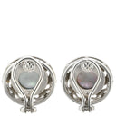 ミキモト MIKIMOTO ピクウェ ホワイトゴールド×ブラック K18WG ブラックシェル イヤリング MIKIMOTO 黒蝶貝 シェル 花模様 Au750 18K 18金 象嵌