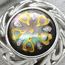 ミキモト MIKIMOTO ピクウェ ホワイトゴールド×ブラック K18WG ブラックシェル イヤリング MIKIMOTO 黒蝶貝 シェル 花模様 Au750 18K 18金 象嵌