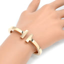 ティファニー Tiffany & Co Tスクエア ミディアム ローズゴールド K18PG ブレスレット ピンクゴールド バングル 750 18K RG PG