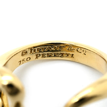 ティファニー Tiffany & Co オープンハート イエローゴールド K18YG リング 指輪 T＆Co. 750 750YG エルサ ペレッティ 14号