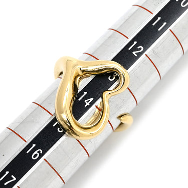 ティファニー Tiffany & Co オープンハート イエローゴールド K18YG リング 指輪 T＆Co. 750 750YG エルサ ペレッティ 14号