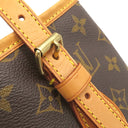 ルイヴィトン LOUIS VUITTON バケットPM M42238 モノグラム モノグラムキャンバス ショルダーバッグ ゴールド金具 茶 プチ バケット ポーチ付き