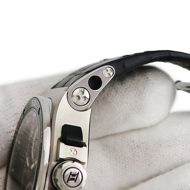 腕時計 ハイゼック Hysek アビス クロノグラフ 017500A 自動巻き メンズ チタニウム ブラック 黒 デイト スモールセコンド