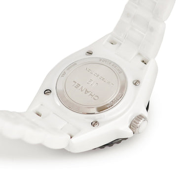 腕時計 シャネル CHANEL J12 クチュール 33ｍｍ H9763 クオーツ レディース 新品同様 ホワイト 白 逆回転防止ベゼル 数量限定モデル