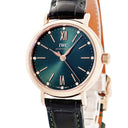 腕時計 IWC IWC ポートフィノ オートマチック 34 IW357409 自動巻き メンズ レディース K18RG無垢 純正ダイヤ グリーン