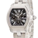 腕時計 カルティエ Cartier ロードスター XL クロノグラフ W62020X6 自動巻き メンズ トノウ ブラック ローマン スモールセコンド