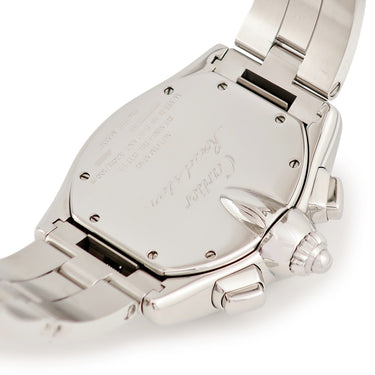 腕時計 カルティエ Cartier ロードスター XL クロノグラフ W62020X6 自動巻き メンズ トノウ ブラック ローマン スモールセコンド