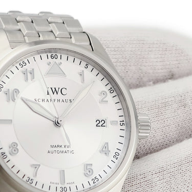 腕時計 IWC IWC スピットファイア マークXVI IW325505 自動巻き メンズ パイロットウォッチ シルバー デイト