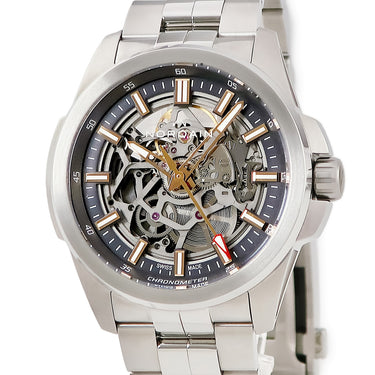腕時計 ノルケイン NORQAIN インディペンデンス スケルトン 42mm N3000SLA/G303/102SI 自動巻き メンズ 新品同様 グレー