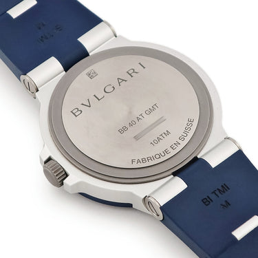 腕時計 ブルガリ BVLGARI ブルガリ アルミニウム GMT 103554 BB40ATGMT 自動巻き メンズ デイト ブルー ネイビー レッド