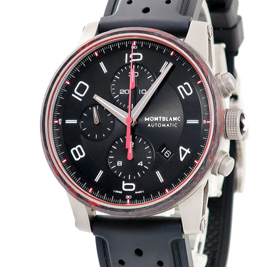 腕時計 モンブラン Montblanc タイムウォーカー アーバンスピード クロノグラフ MB114881 自動巻き メンズ デイト スモールセコンド 黒