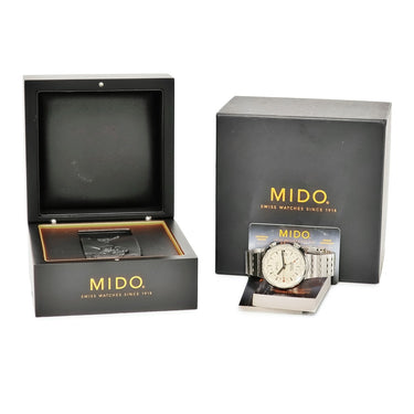 腕時計 ミドー MIDO オールダイアル GMT M8350.4.11.1 自動巻き メンズ ワールドタイム表示 シルバー デイト