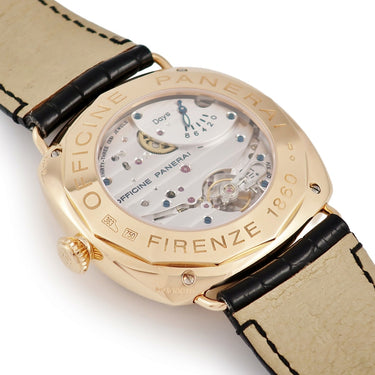 腕時計 パネライ PANERAI ラジオミール 8デイズ PAM00197 G***/200 手巻き メンズ G番 K18PG無垢 黒 ギヨシェ バー アラビア スモセコ