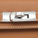 エルメス HERMES ミニケリードゥ 外縫い ゴールド ヴォーエプソン 2WAYバッグ シルバー金具 茶 ショルダー