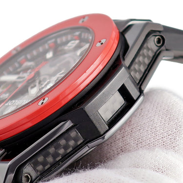 腕時計 ウブロ HUBLOT ビッグバン フェラーリ ブライトレッド 401.CF.0123.VR.FHK13 自動巻き メンズ デイト コラボ 香港限定30本
