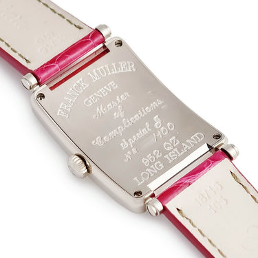 腕時計 フランクミュラー FRANCK MULLER ロングアイランド レリーフ 952QZ クオーツ レディース K18WG無垢 ビザン数字 シルバー