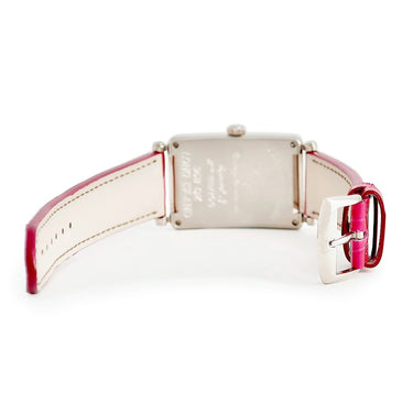 腕時計 フランクミュラー FRANCK MULLER ロングアイランド レリーフ 952QZ クオーツ レディース K18WG無垢 ビザン数字 シルバー