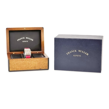 腕時計 フランクミュラー FRANCK MULLER ロングアイランド レリーフ 952QZ クオーツ レディース K18WG無垢 ビザン数字 シルバー