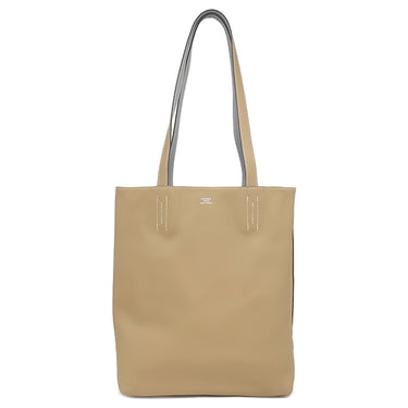 エルメス HERMES ネオドゥブルセンス 35 グリパンタン×プシエール ヴォースイフト トートバッグ 灰色 ベージュ リバーシブル