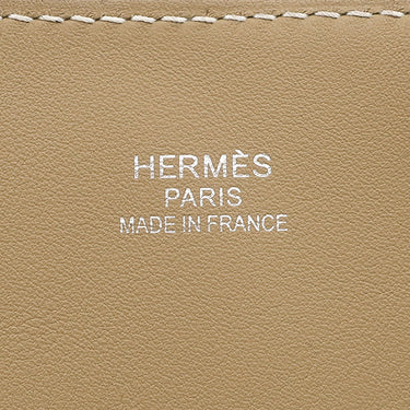 エルメス HERMES ネオドゥブルセンス 35 グリパンタン×プシエール ヴォースイフト トートバッグ 灰色 ベージュ リバーシブル