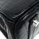エルメス HERMES バーキン30 ブラック ポロサス ハンドバッグ シルバー金具 黒 クロコ