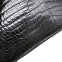 エルメス HERMES バーキン30 ブラック ポロサス ハンドバッグ シルバー金具 黒 クロコ