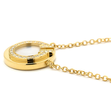 ティファニー Tiffany & Co T ダイヤモンド＆マザーオブパール サークル ペンダント イエローゴールド K18YG ダイヤモンド ホワイトマザーオブパール ネックレス T&Co. イエローゴールド 750 18K 18金 シェル