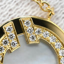 ティファニー Tiffany & Co T ダイヤモンド＆マザーオブパール サークル ペンダント イエローゴールド K18YG ダイヤモンド ホワイトマザーオブパール ネックレス T&Co. イエローゴールド 750 18K 18金 シェル