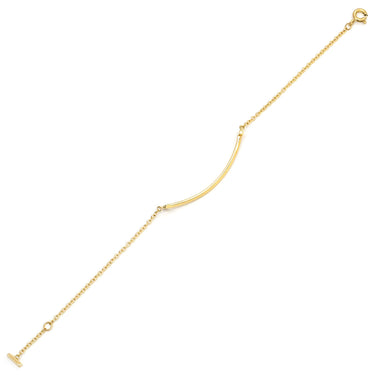 ティファニー Tiffany & Co Tスマイル イエローゴールド K18YG ブレスレット Au750 18K 18金 Tコレクション T＆Co. TIFFANY