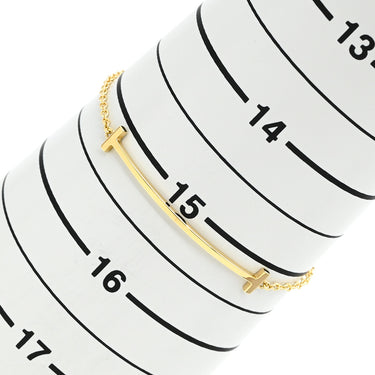 ティファニー Tiffany & Co Tスマイル イエローゴールド K18YG ブレスレット Au750 18K 18金 Tコレクション T＆Co. TIFFANY