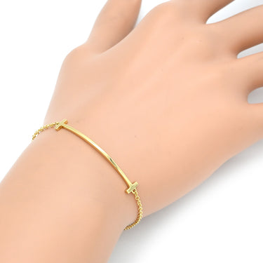 ティファニー Tiffany & Co Tスマイル イエローゴールド K18YG ブレスレット Au750 18K 18金 Tコレクション T＆Co. TIFFANY