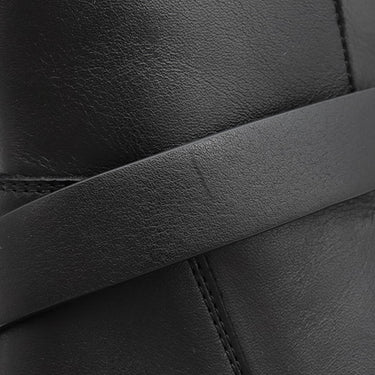 エルメス HERMES ヴェオ ブラック ムートン レザー #37 ブーツ シルバー金具 黒 ショートブーツ インナームートン ケリーバックル