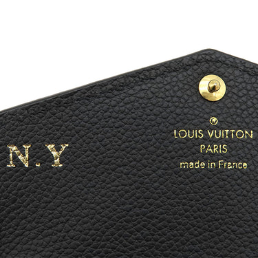 ルイヴィトン LOUIS VUITTON ポシェット クレ M60633 ノワール モノグラムアンプラント コインケース ゴールド金具 カード入れ 小銭入れ イニシャル刻印あり 黒