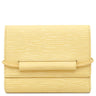 ルイヴィトン LOUIS VUITTON ポルトモネ エラスティック M6346A ヴァニラ エピレザー 三つ折り財布 クリームイエロー