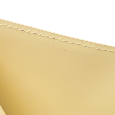 ルイヴィトン LOUIS VUITTON ポルトモネ エラスティック M6346A ヴァニラ エピレザー 三つ折り財布 クリームイエロー