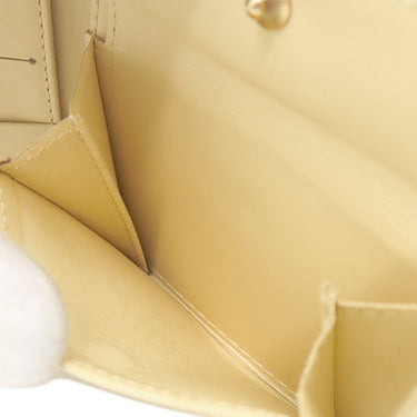ルイヴィトン LOUIS VUITTON ポルトモネ エラスティック M6346A ヴァニラ エピレザー 三つ折り財布 クリームイエロー