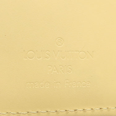 ルイヴィトン LOUIS VUITTON ポルトモネ エラスティック M6346A ヴァニラ エピレザー 三つ折り財布 クリームイエロー