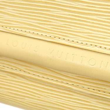 ルイヴィトン LOUIS VUITTON ポルトモネ エラスティック M6346A ヴァニラ エピレザー 三つ折り財布 クリームイエロー