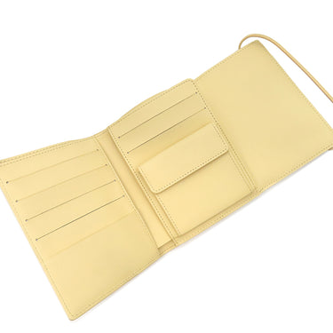 ルイヴィトン LOUIS VUITTON ポルトモネ エラスティック M6346A ヴァニラ エピレザー 三つ折り財布 クリームイエロー